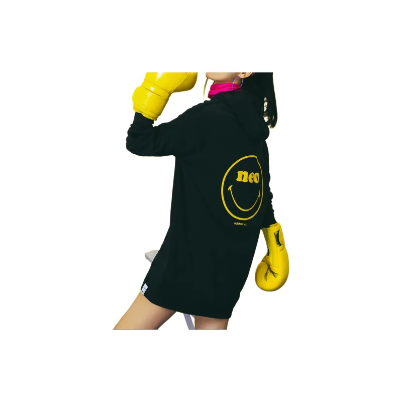 Adidas Neo Long Sleeved Dresses Women's Black-3