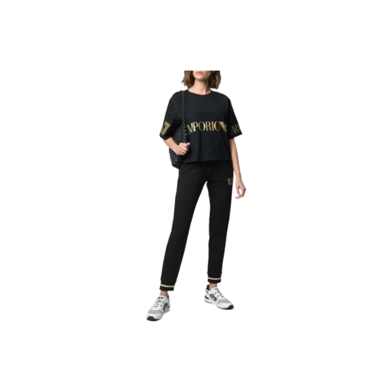 EMPORIO ARMANI Crop Top Women's Black-1