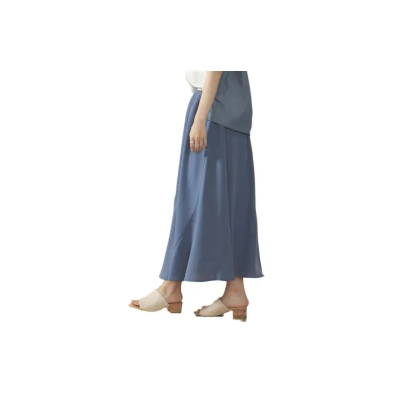 Beams Casual Long Skirts Women's Blue-5