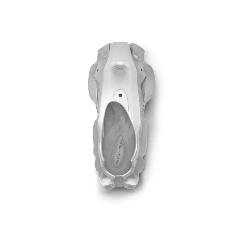 HelloSlippers Mech Robo Clogs Unisex Silver-2