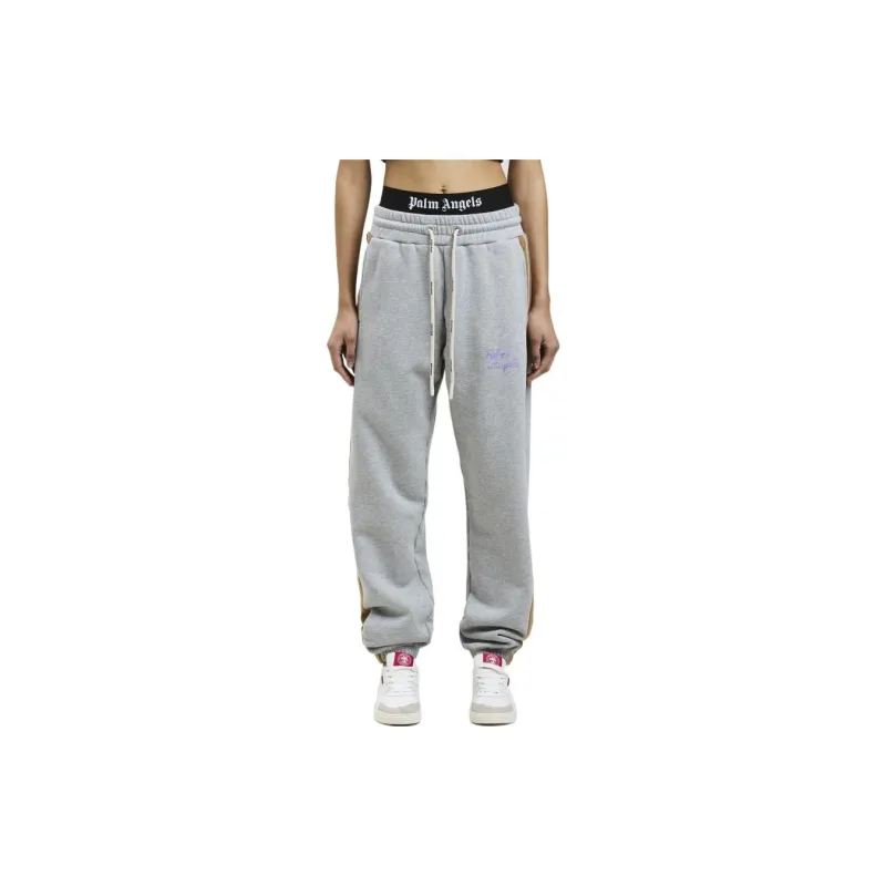 PALM ANGELS Knitted Sweatpants Women's Heather Gray-1