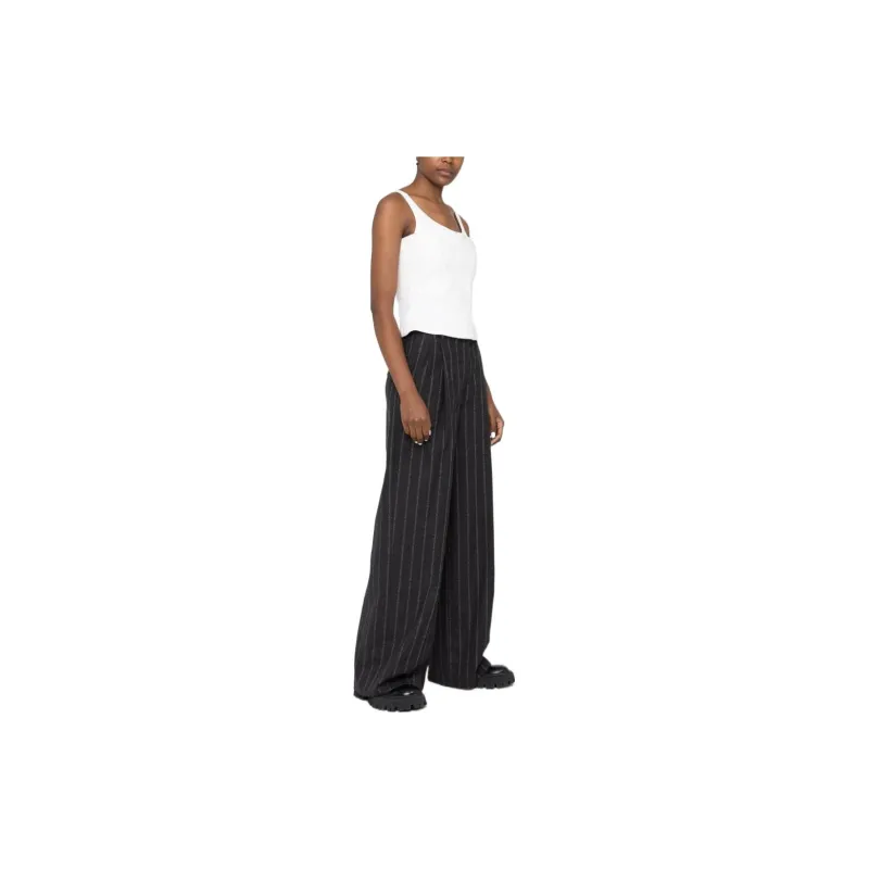 VERSACE Pinstripe Pant 'Medium Grey'-3