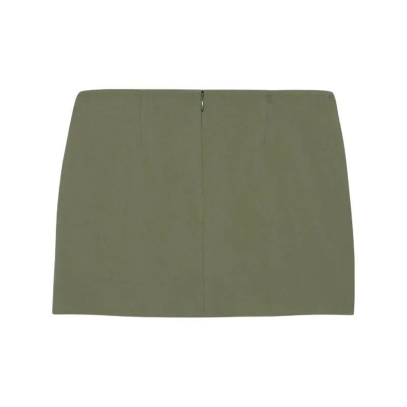 ARITZIA Babaton Stationery Skirt Casual Short Skirts Women's Army Green/Army Green-1