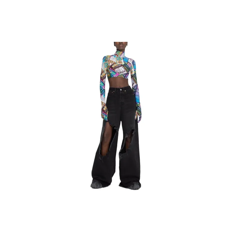 Vetements Jeans Women's Black-2