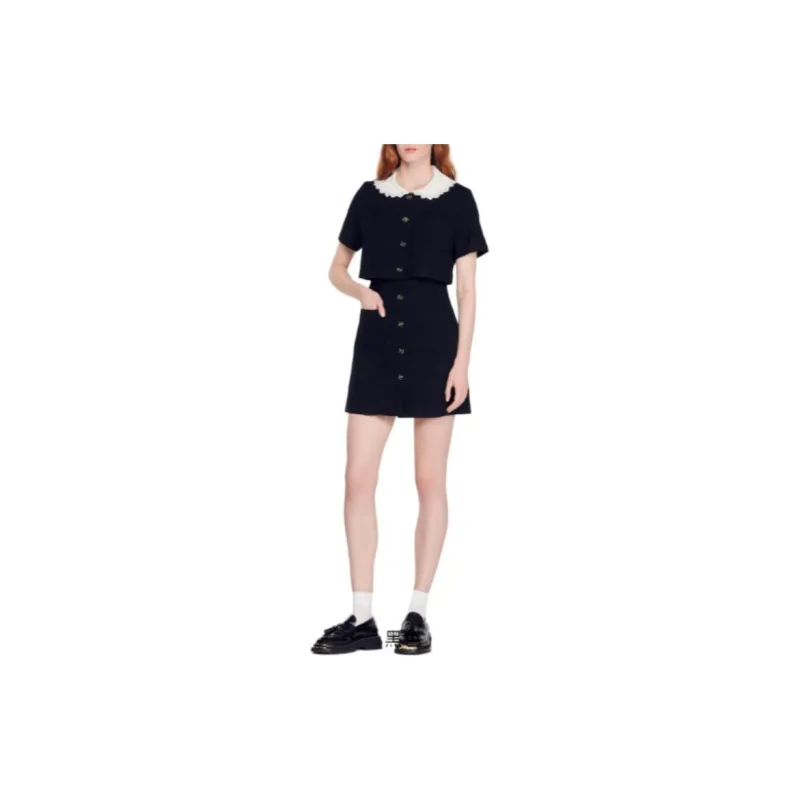 Sandro Buttoned Mini Dress-4
