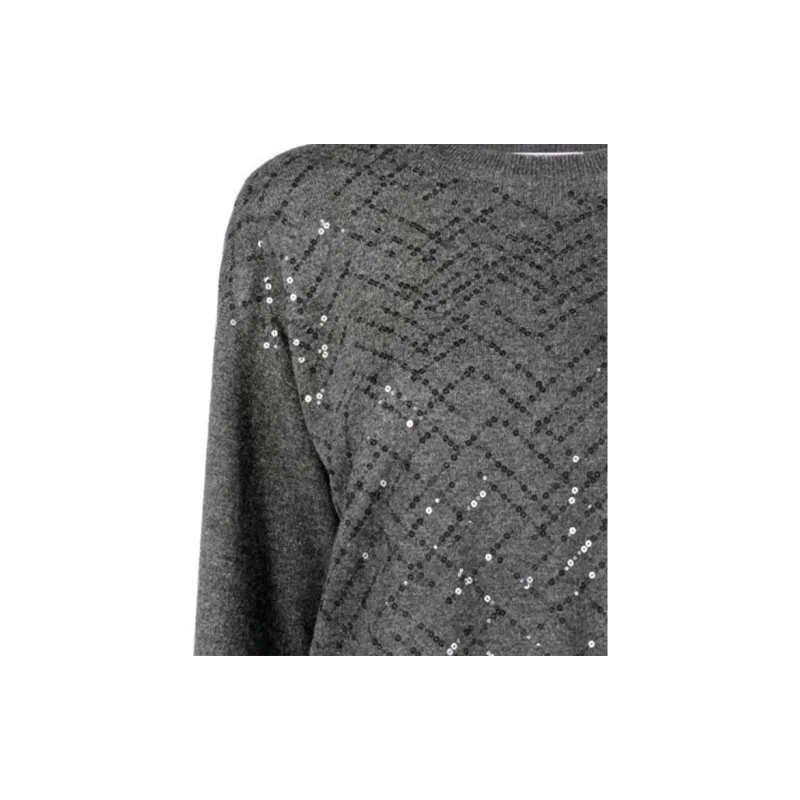 Brunello Cucinelli Sequin embellished Wool Jumper-4