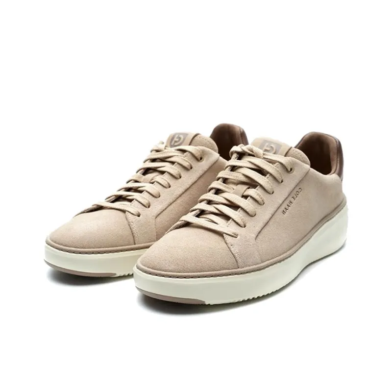 COLE HAAN Cushioned Wear Resistant Lightweight Height Increasing Low Top Skateboard Shoes Men's Khaki-1
