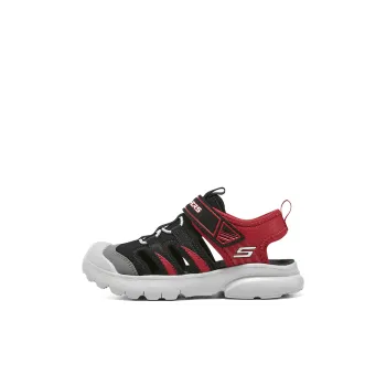 Skechers Wear resistant And Lightweight Children's Sandals Black Red Kids'