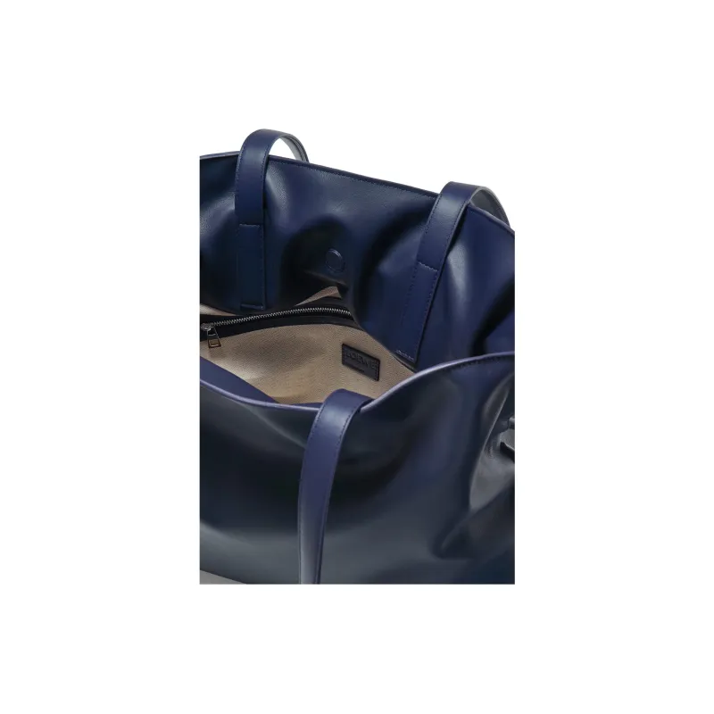 LOEWE Flamenco Napa Calf Leather One Shoulder Clutch Large Size Women's Abyss Blue-4