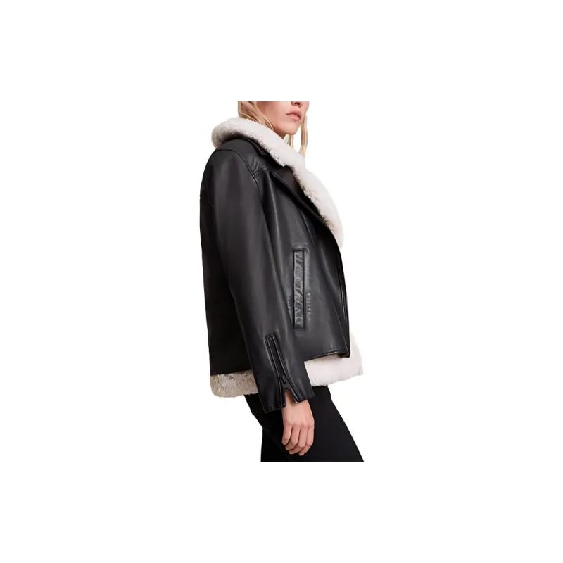 ALLSAINTS Leather Jackets Women's Black-2