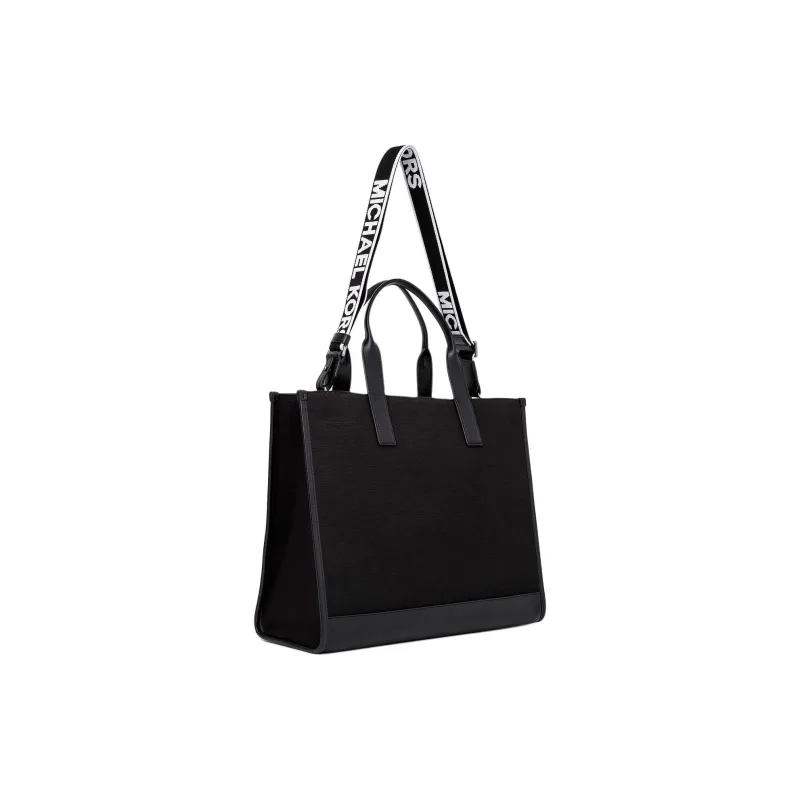 MICHAEL KORS MK Cooper Cotton Tote Bag, Shopping Bag, Shoulder Bag, Crossbody Bag, Handbag Men's Black-1