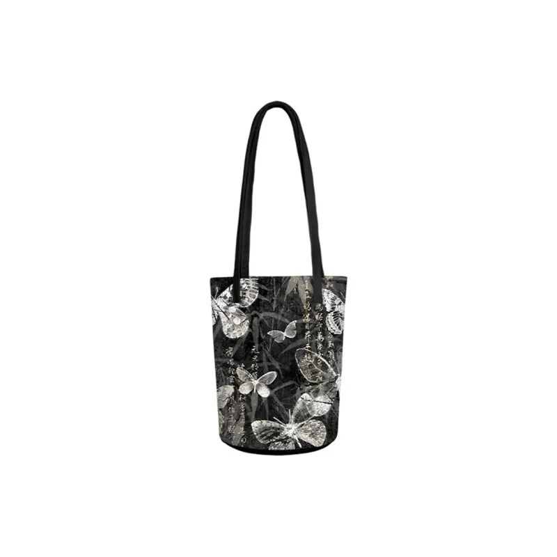 AOSONG Suede Tech Fabric Shoulder Bag Unisex Black-0