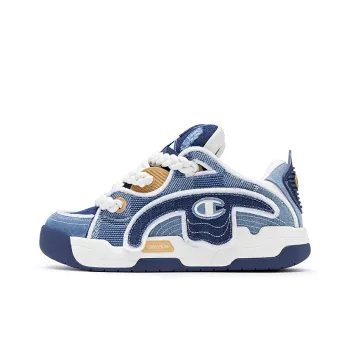 Champion Low Top Skateboard Shoes Men's Macedonian Blue/Ephedra