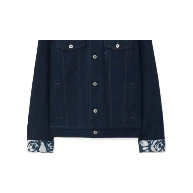 Burberry Logo patch Cotton Denim Jacket-4