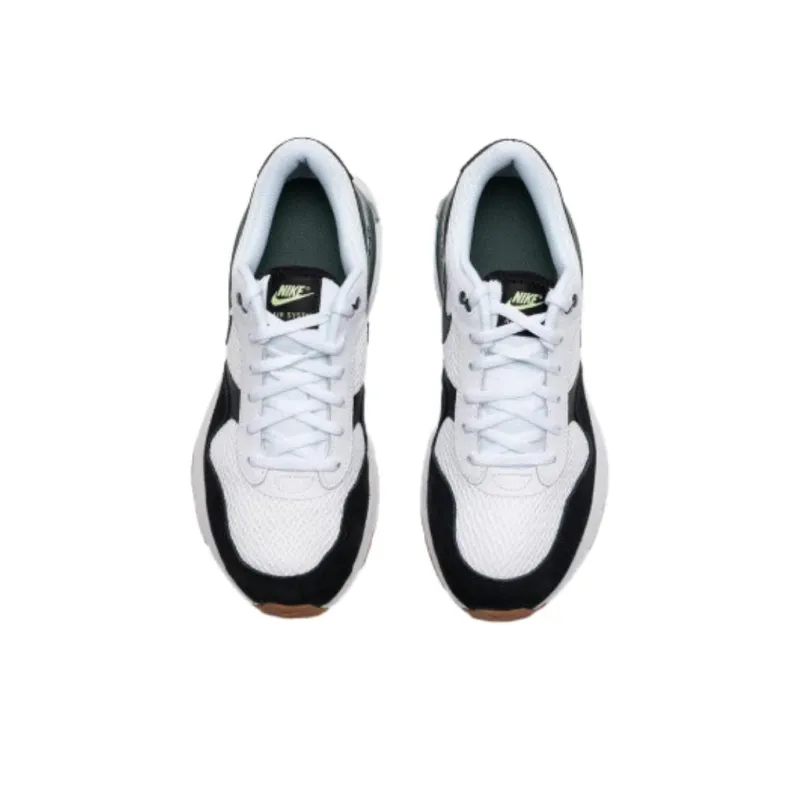 Nike Air Max SYSTM Abrasion Resistant Breathable Low Top Kids' Running Shoes White Black Green Teenagers-3