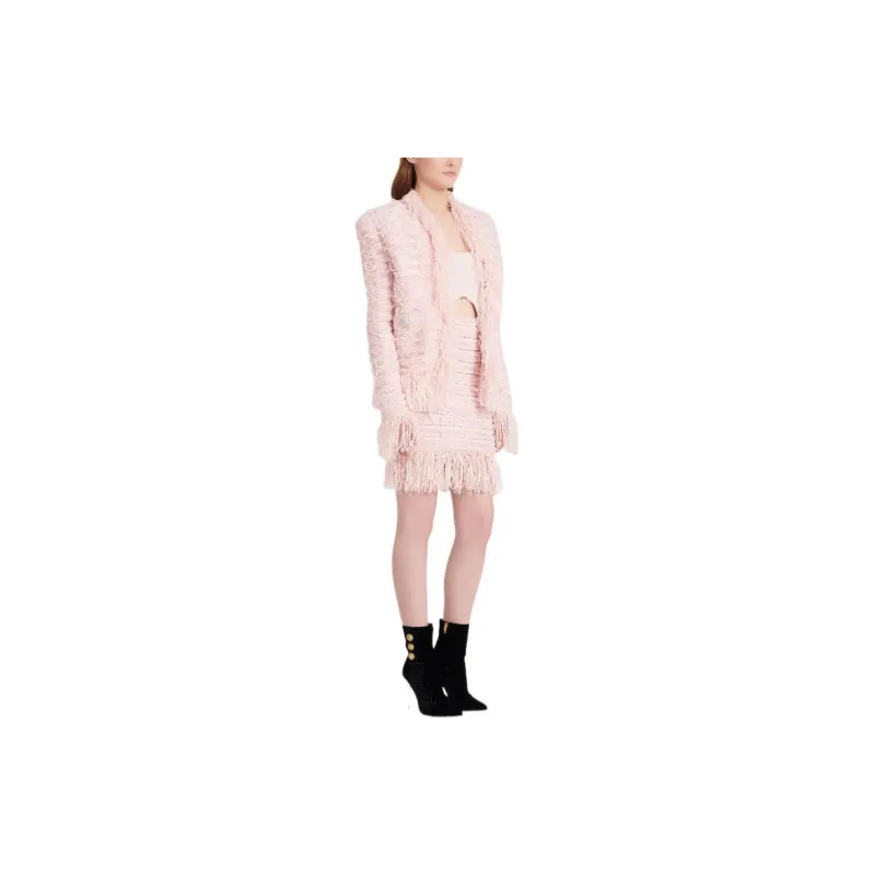 BALMAIN FW22 Jackets Coats Women's Pink-3