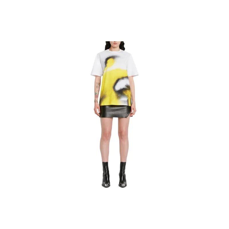 Alexander McQueen T Shirts Women's Yellow/White-1