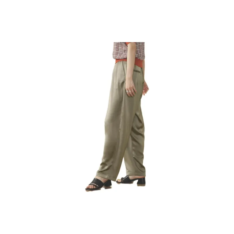 Beams Casual Pants Women's Olive Green-2