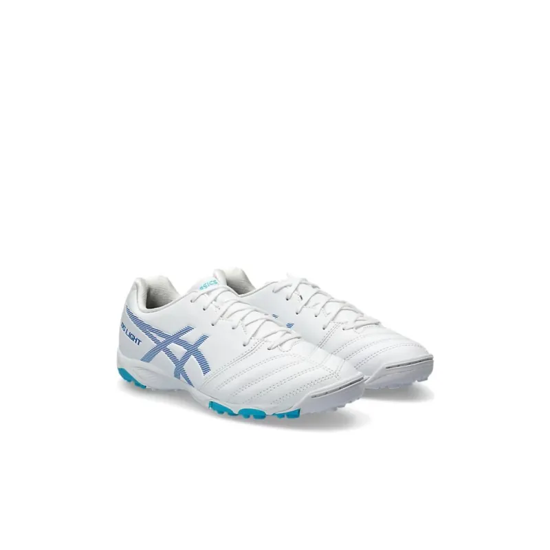 Asics Ds Light JR Artificial Lawn Slip Resistant Shock Absorbers Low Top Kids' Soccer Shoes White Blue Kids'-2