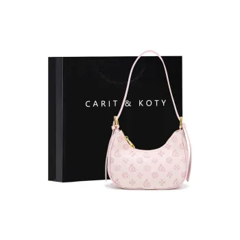 Carit&Koty Polyurethane Synthetic Leather Shoulder Bag Women's Pink