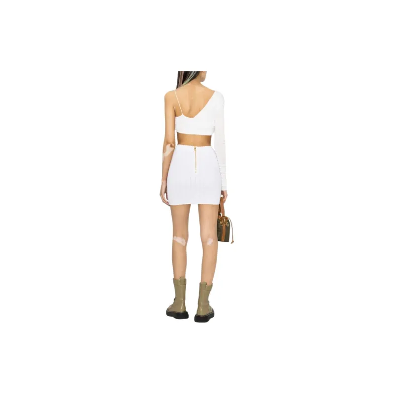BALMAIN Casual Short Skirts Women's White-5