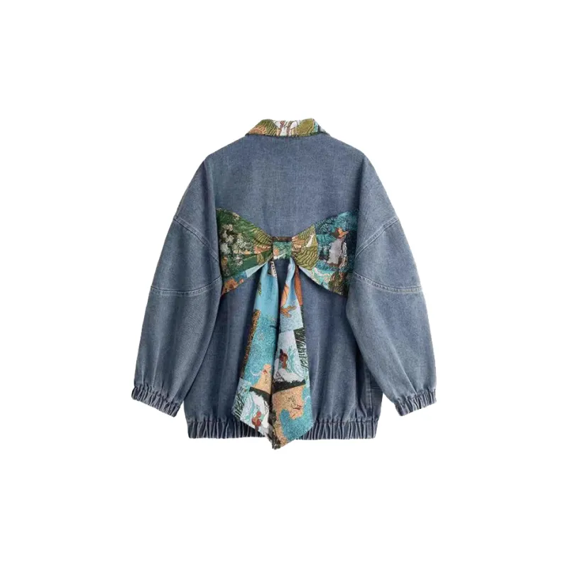EOEI Denim Jackets Women's Blue-1
