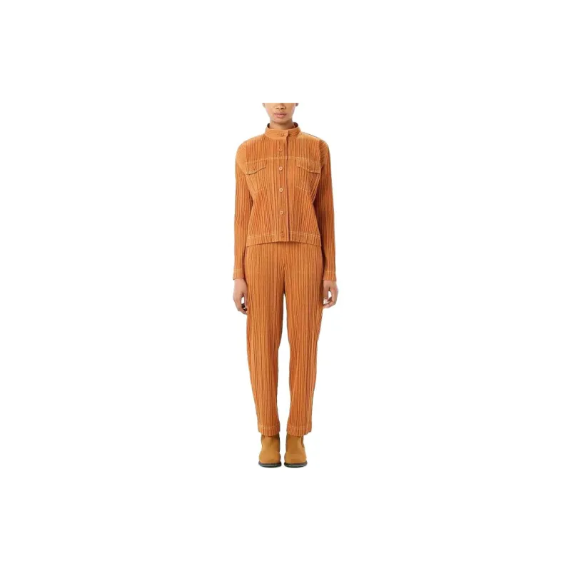 PLEATS PLEASE ISSEY MIYAKE Jackets Women's Orange Red-1