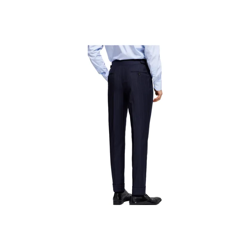 BY CREATIONS Suit Trouser Men's Navy Blue-1