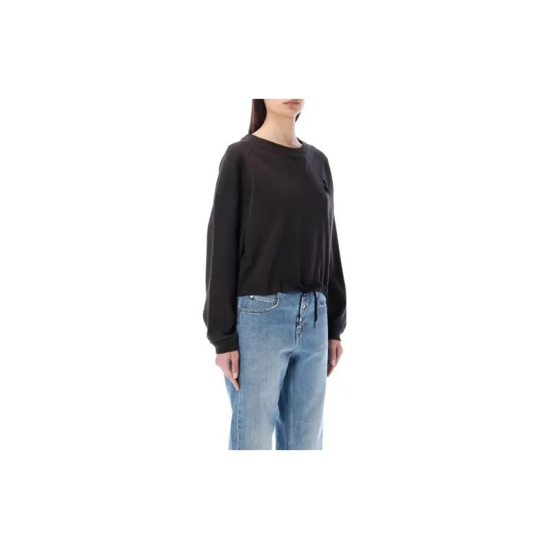 ISABEL MARANT ETOILE Margo Drawstring Cropped Sweatshirt-2