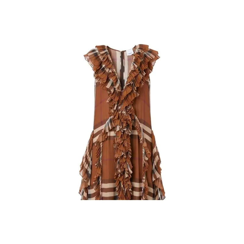 Burberry SS22 Sleeveless Dress Women's Khaki-3