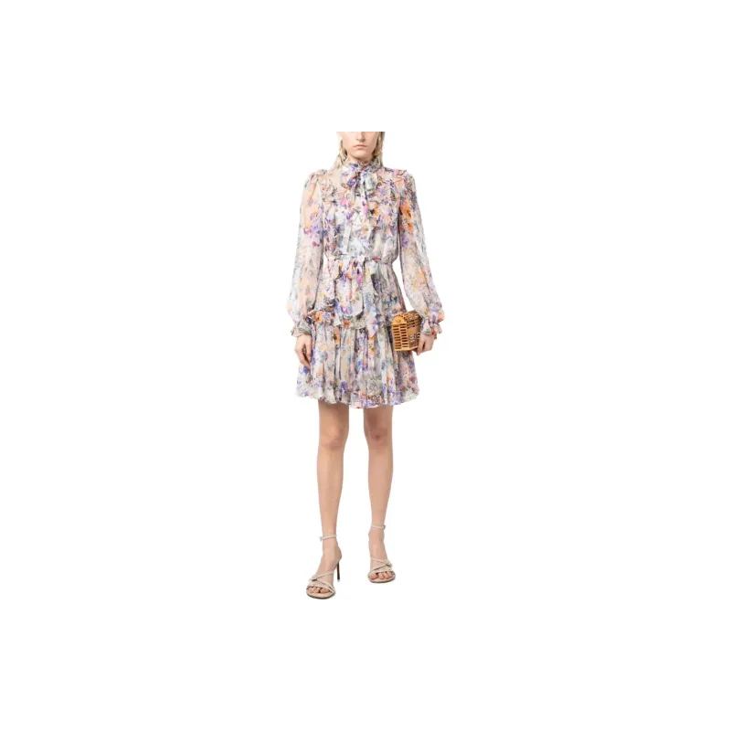 Zimmermann Long Sleeved Dress Women's Multicolor-1