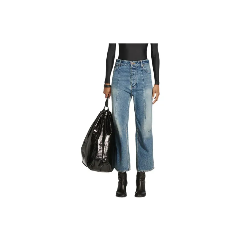 Balenciaga Jeans Loose Fit Style Women's Light Blue-3