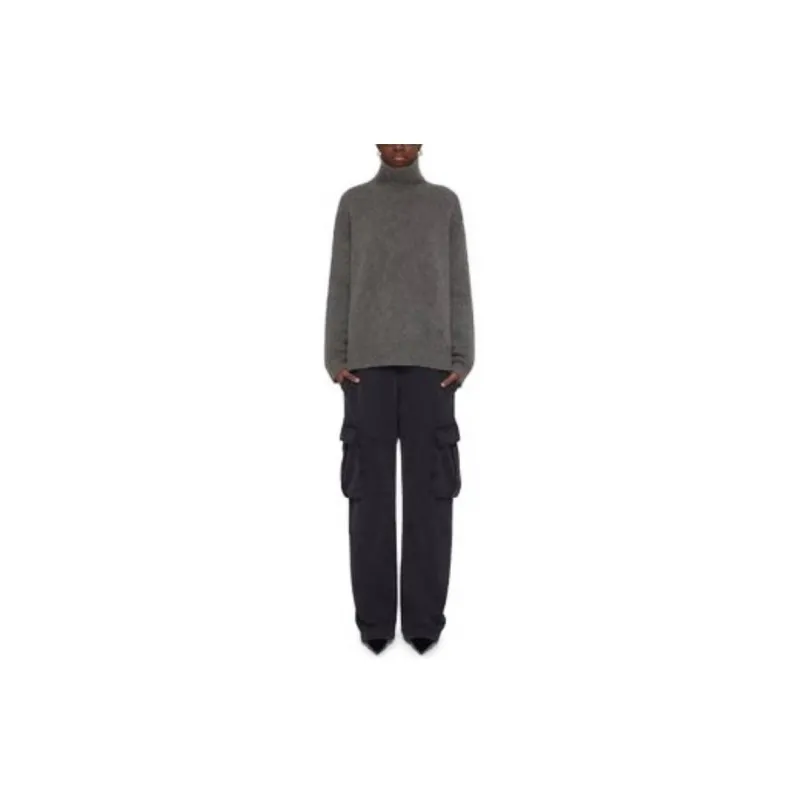 Givenchy Long Rolled Neck Sweater 'Grey Mix'-1