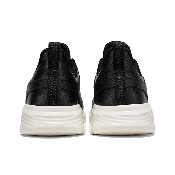 Erke Wear Resistant Waterproof And Breathable Low Top Casual Running Shoes Men's Black White-3