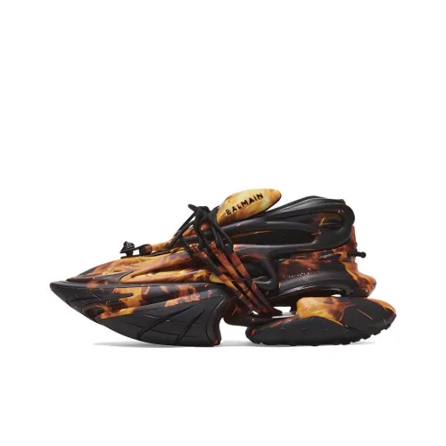BALMAIN Unicorn Fire print Sneakers