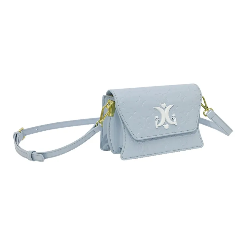 MACK JODAER Microfiber Synthetic Leather Shoulder Bag Regular Women's Blue-1