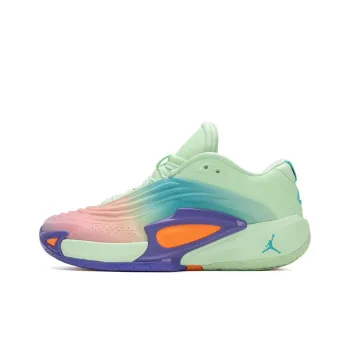 Jordan Luka 3 Slip Resistant Low Top Children's Basketball Shoes Green Purple Teenagers