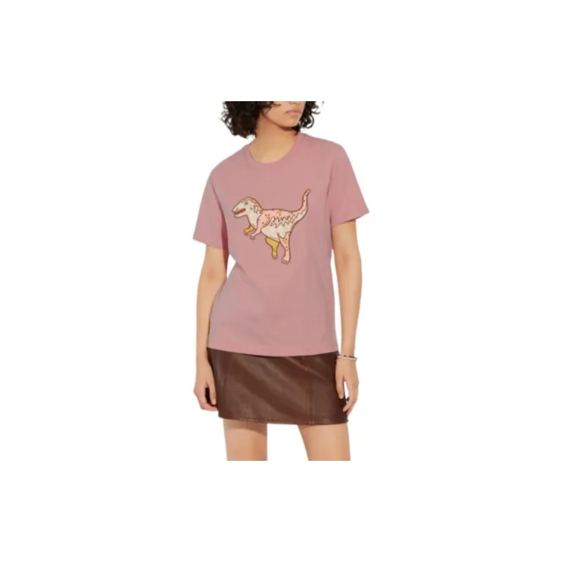 COACH SS22 T Shirt Women's Pink-1