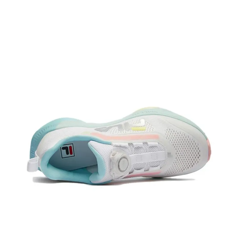 FILA KIDS BOA Slip Resistant, Abrasion Resistant, Breathable, Lightweight Kids' Training Shoes White Blue Teenagers-4