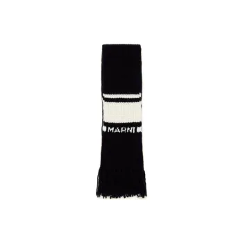 MARNI Striped Fringed Scarf