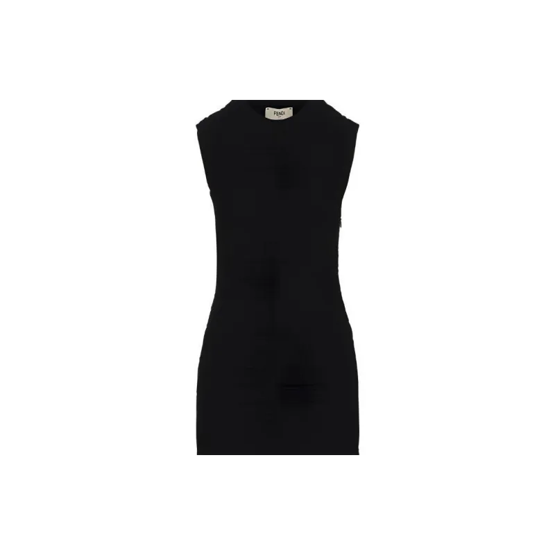FENDI Sleeveless Dress Women's Black-2
