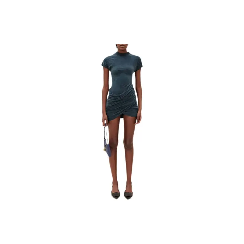 Jacquemus La Robe Espelho Court 'Navy'-1