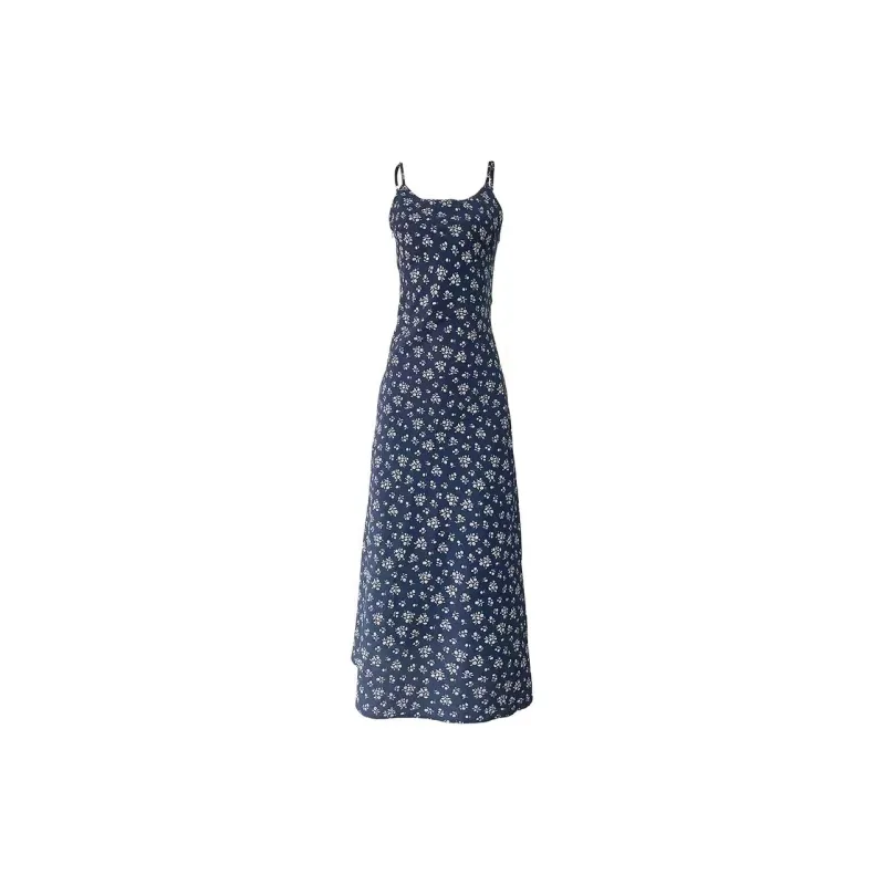 Vine Color Fashion Slip Dress Style Women's Navy Blue Classic Tone-0