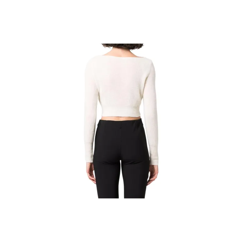 Jacquemus SS22 Slim Fit Knitwear Women's Gray White-2