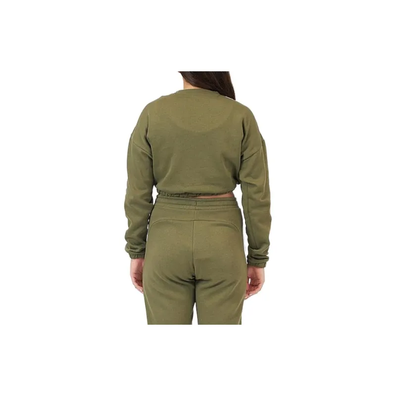 Adidas Sweatshirts Women's Dark Olive Green-4