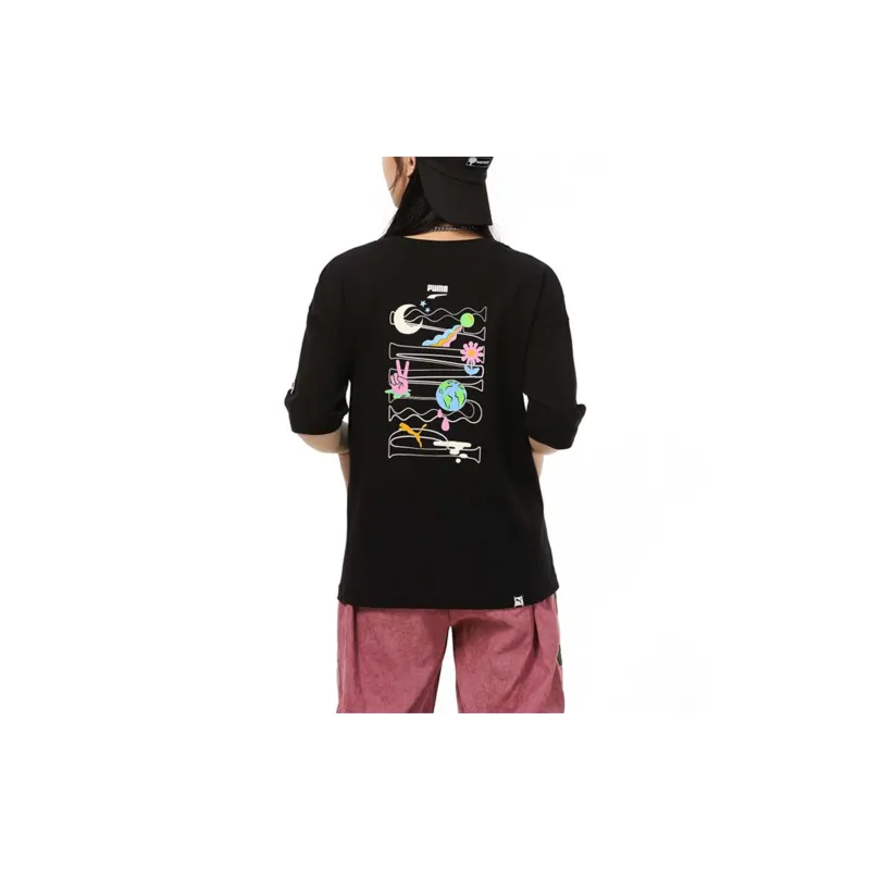 PUMA Downtown T Shirt Women's Black-3
