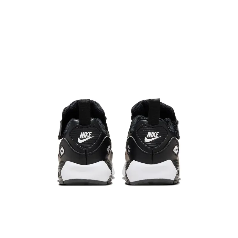 Nike Air Max 90 EasyOn Slip Resistant Anti Kick Low Top Toddler Shoes Black White Infant And Toddler-4