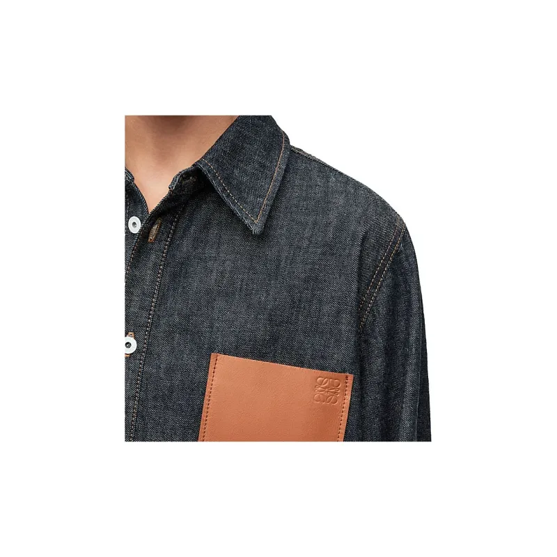 LOEWE SS23 Shirt Women's Denim Blue-5