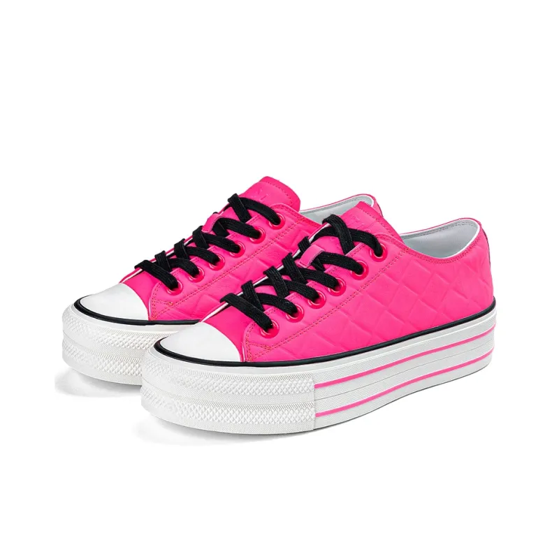 NAUTICA Abrasion Resistant Low Top Skateboard Shoes Women's Rose Red-2