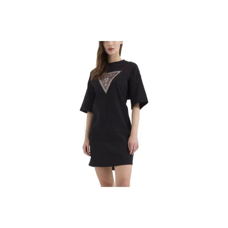 GUESS Short-Sleeved Dresses Women's Black-5